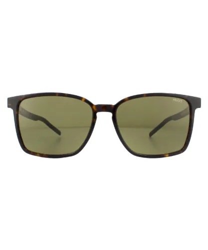 Hugo Boss by Square Mens Havana Green Sunglasses - Brown - One