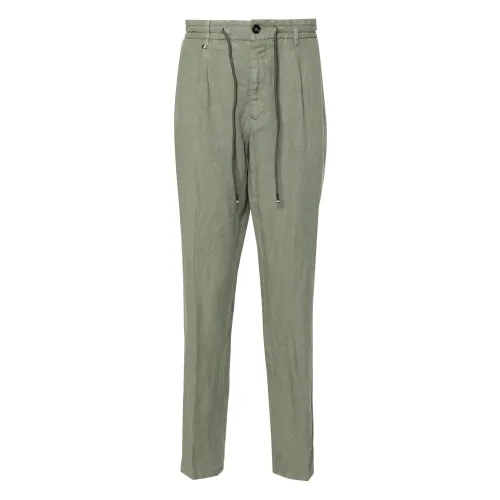 Hugo Boss , 'C-Genius' linen pants ,Green male, Sizes: