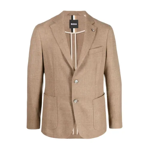 Hugo Boss , C-Hanry-233 cotton/wool/cashmere jacket ,Beige male, Sizes:
