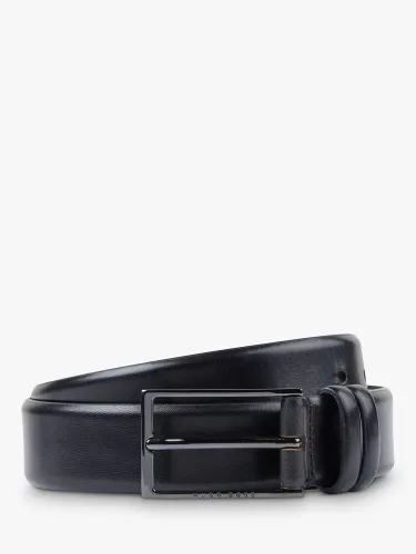 Hugo Boss Carmello Leather Belt - Black - Male