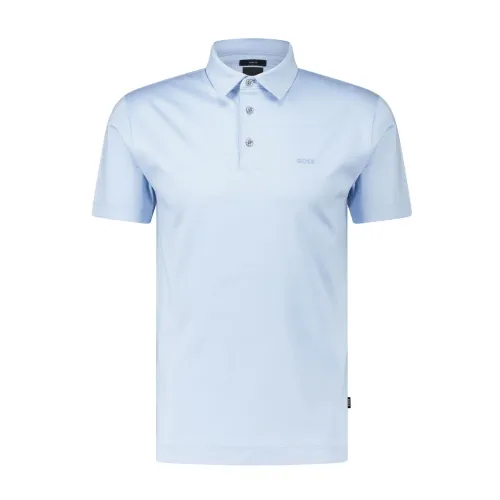 Hugo Boss , Classic Logo Detail Polo Shirt ,Blue male, Sizes:
