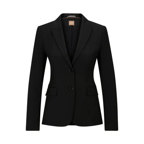 Hugo Boss , Clic Blazer with Buttons and Pockets ,Black female, Sizes: