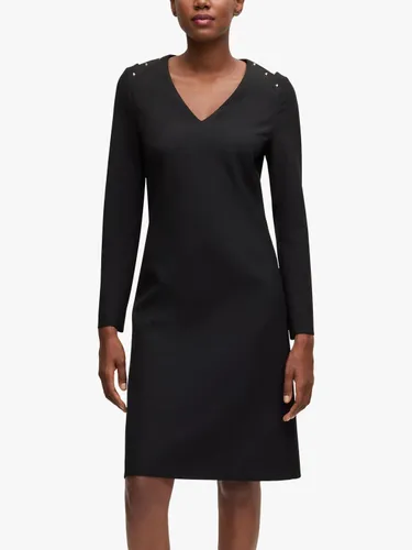 Hugo Boss Darirva Knee Length Dress, Black - Black - Female