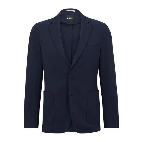Hugo Boss , Elegant Classic Blazer with Button Closure ,Blue male, Sizes: