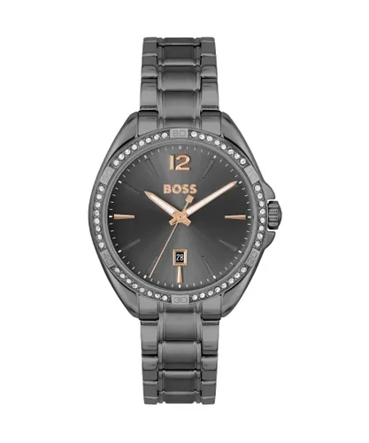 Hugo Boss Felina WoMens Grey Watch 1502620 Stainless Steel (archived) - One Size