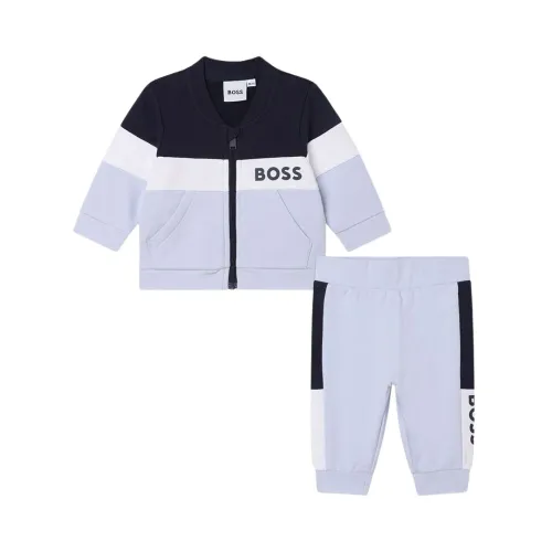 Hugo Boss , Full Zip Sweatshirt and Jogging Suit ,Blue male, Sizes: