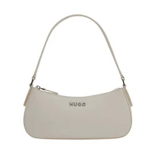 Hugo Boss , Hammered Hobo Bag in White ,White female, Sizes: ONE SIZE