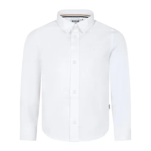 Hugo Boss , J50694 10P Long Sleeves Shirts ,White male, Sizes: