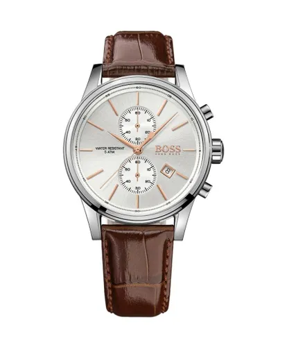 Hugo Boss Jet Mens Brown Watch 1513280 Leather - One Size