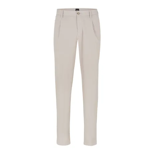 Hugo Boss , Kaito1 slim stretch pants with a pleat ,Beige male, Sizes:
