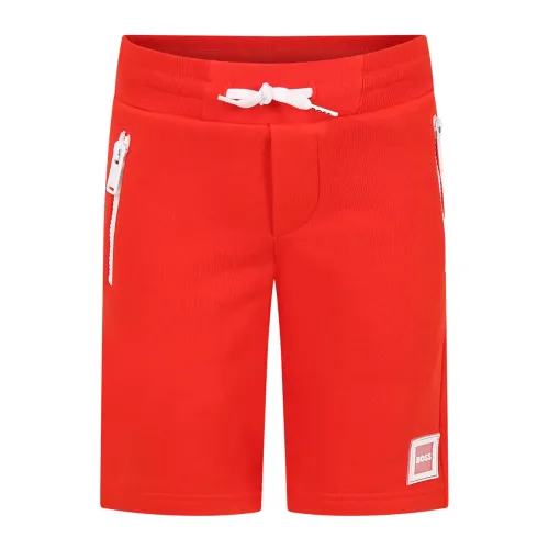 Hugo Boss , Kids Shorts and Bermuda Shorts ,Red male, Sizes: