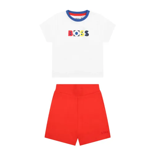 Hugo Boss , Kids Sports Outfits ,Red male, Sizes: 3 M