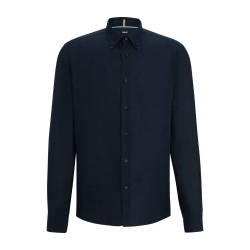 Hugo Boss , Linen Shirt 'Liam' ,Blue male, Sizes:
