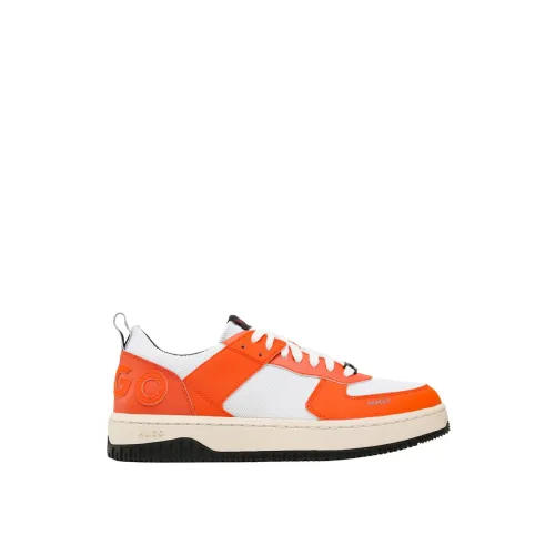 Hugo Boss , Low-Top Kilian Tennis Sneakers ,Orange male, Sizes: