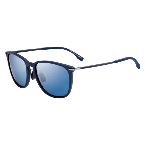 Hugo Boss , Matte Blue/Grey Blue Sunglasses ,Multicolor male, Sizes: