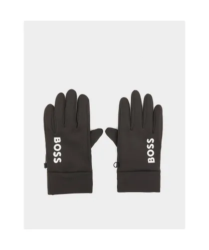Hugo Boss Mens Accessories Tech Gloves in Black
