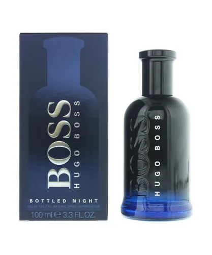 Hugo Boss Mens Bottled Night Eau de Toilette 100ml Spray For Him - Violet - One Size
