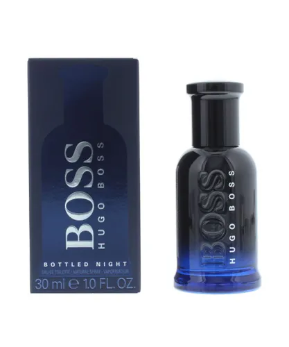 Hugo Boss Mens Bottled Night Eau de Toilette 30ml Spray For Him - Violet - One Size