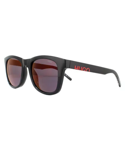Hugo Boss Mens by Sunglasses HG 1070/S 807 AO Shiny Black Red Mirror - One