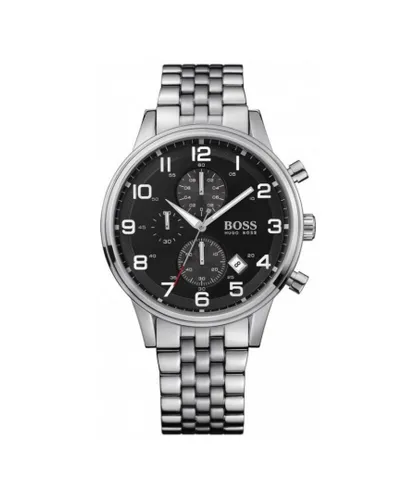Hugo Boss Mens' Chronograph Watch 1512446 - Silver Metal - One Size