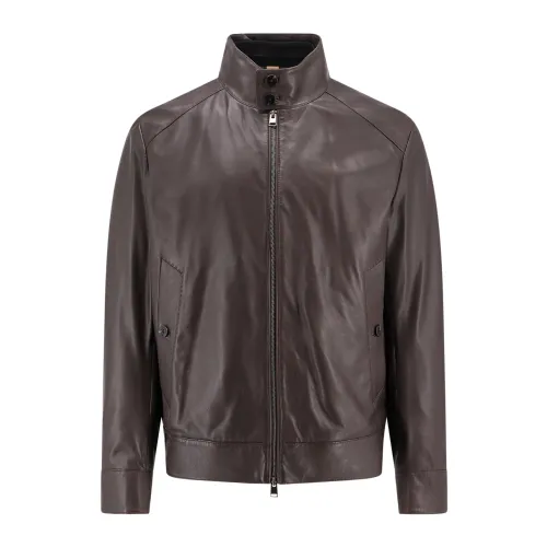 Hugo Boss , Mens Clothing Jackets Coats Brown Ss24 ,Brown male, Sizes: