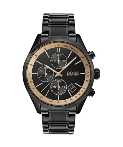 Hugo Boss Mens' Grand Prix Chronograph Watch 1513578 - Black Metal - One Size