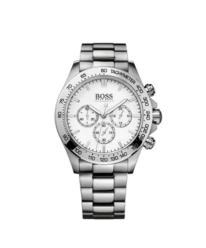 Hugo Boss Mens' Ikon Chronograph Watch 1512962 - Silver Metal - One Size