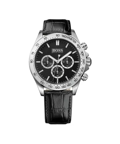 Hugo Boss Mens' Ikon Chronograph Watch 1513178 - Silver Metal - One Size