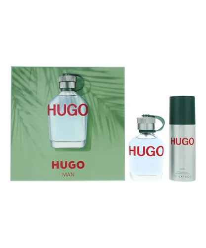 Hugo Boss Mens Man Eau de Toilette 75ml + Deodorant Spray 150ml Gift Set - One Size