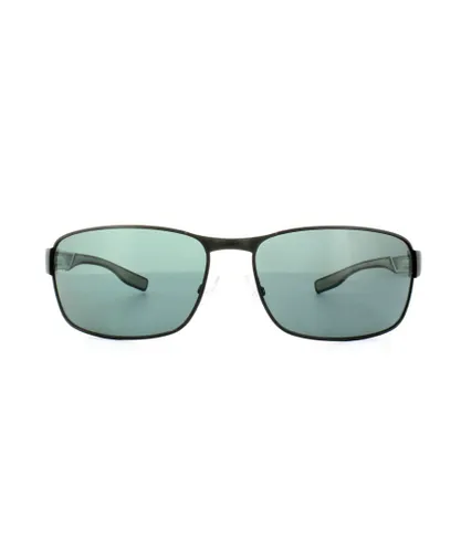 Hugo Boss Mens Sunglasses 0569/P/S 92K RA Dark Ruthenium Grey Green Polarized Metal - One