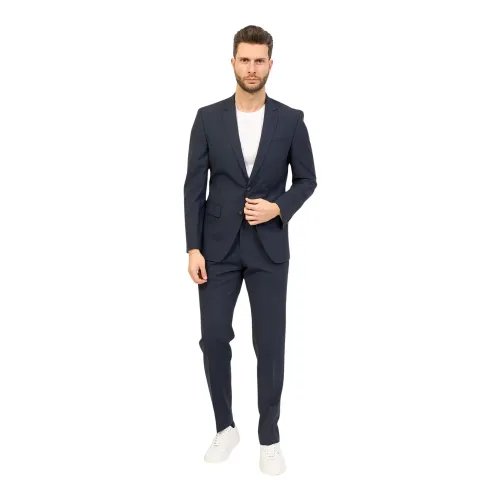 Hugo Boss , Modern Blue Two-Piece Suit ,Blue male, Sizes: