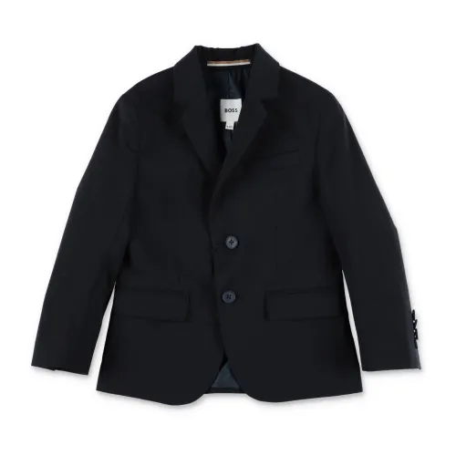 Hugo Boss , Navy blue wool boy Hugo Boss suit jacket ,Blue male, Sizes:
