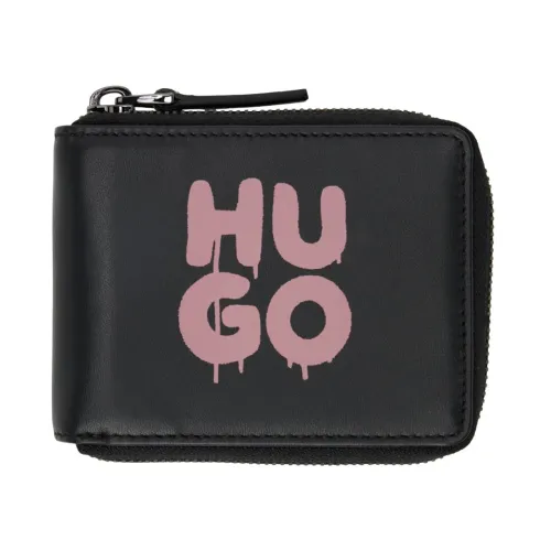 Hugo Boss , Niko Logo Zip Wallet ,Black male, Sizes: ONE SIZE