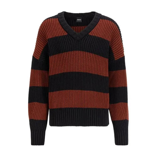 Hugo Boss , Proti Ribbed Sweater ,Red male, Sizes: