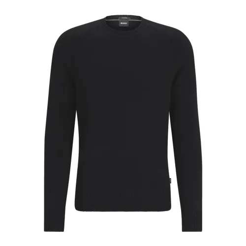 Hugo Boss , Regular Fit Cashmere Sweater in Black ,Black male, Sizes: