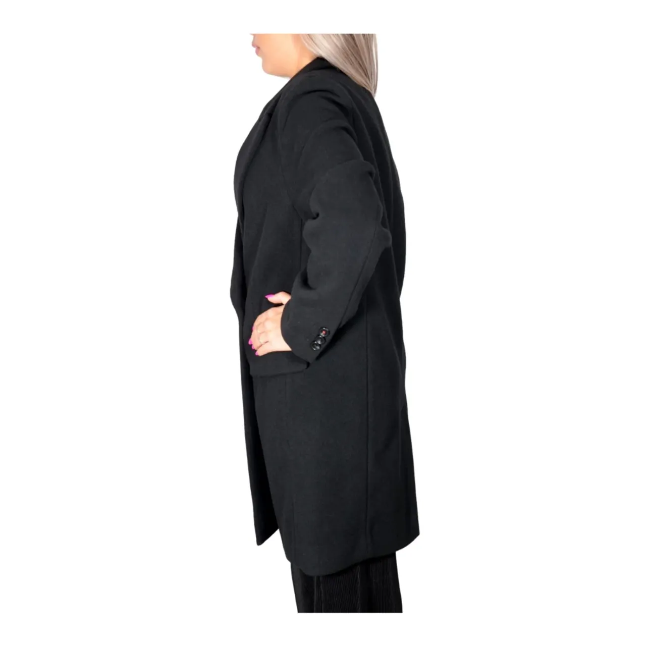 Hugo Boss , Relaxed Fit Womens Coat in Black ,Black female, Sizes: