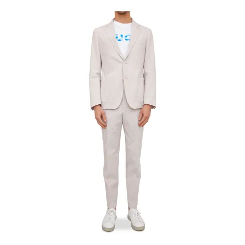 Hugo Boss , Single Breasted Suits ,Beige male, Sizes: