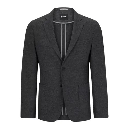 Hugo Boss , Slim Fit Performance-Stretch Jacket ,Gray male, Sizes:
