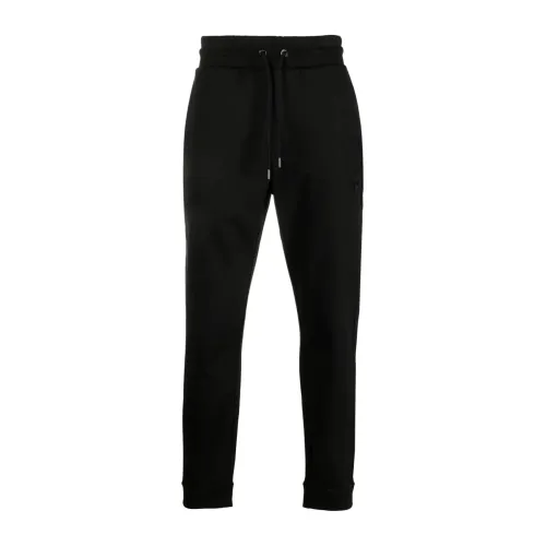Hugo Boss , Slim Track Trousers with Logo Patch ,Black male, Sizes: