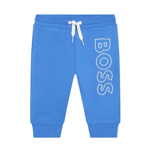 Hugo Boss , Solid Sweat Jumpsuit with Adjustable Elastic ,Blue male, Sizes: