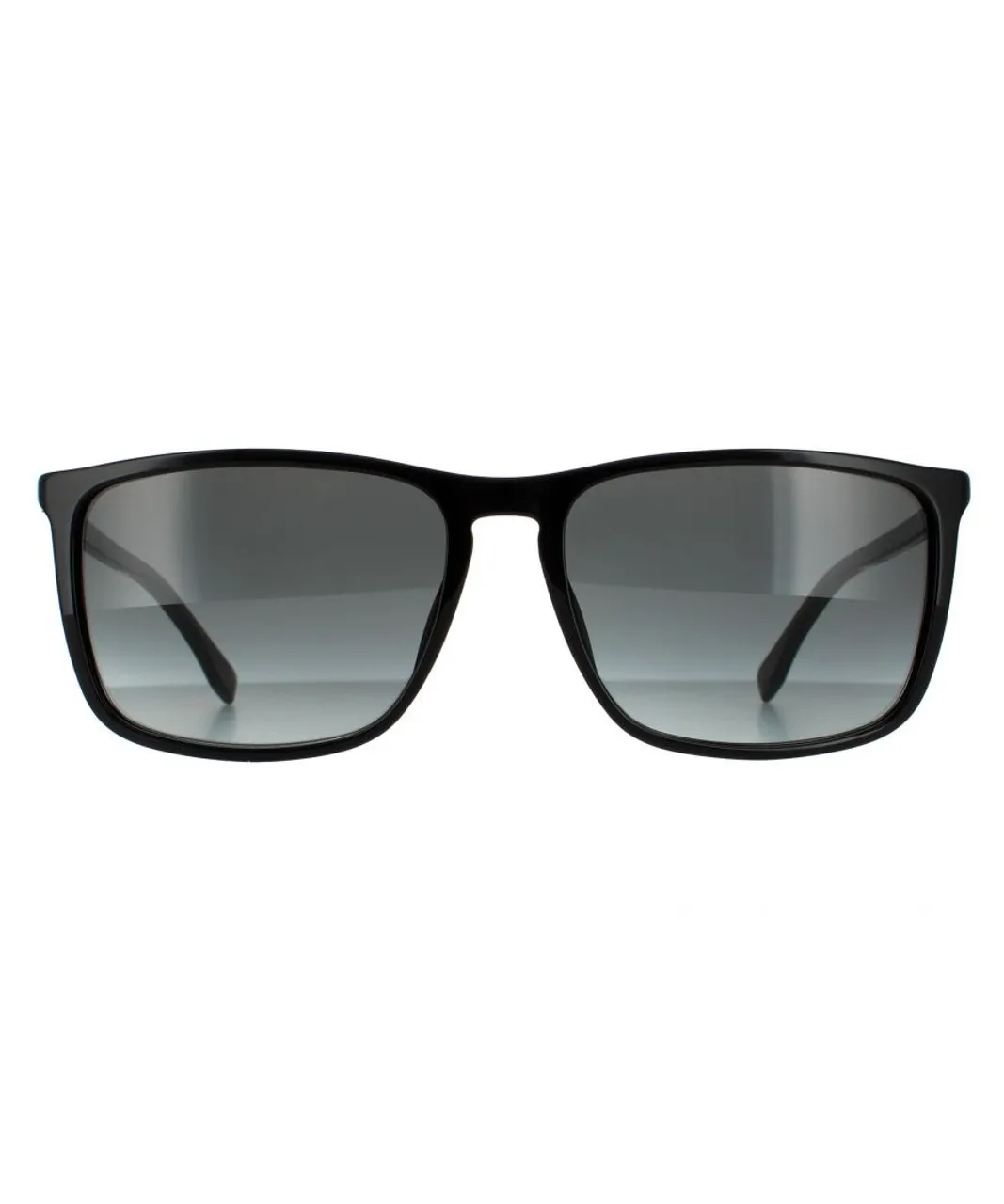 Hugo Boss Square Mens Black Dark Grey Gradient Sunglasses - One