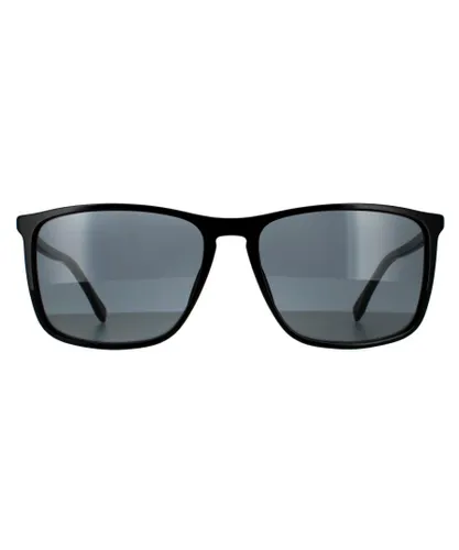 Hugo Boss Square Mens Black Gold Grey Sunglasses - One