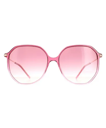 Hugo Boss Square Womens Shade Burgundy Pink Gradient 1329/S - Red - One