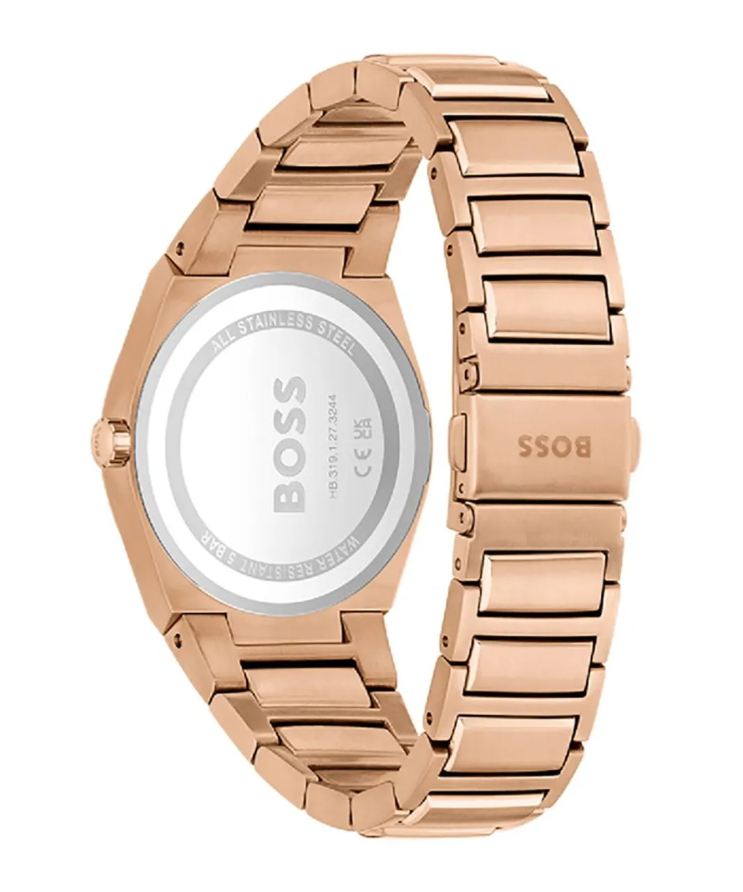 Hugo Boss Steer WoMens Rose Gold Watch 1502671 Stainless Steel (archived) - One Size