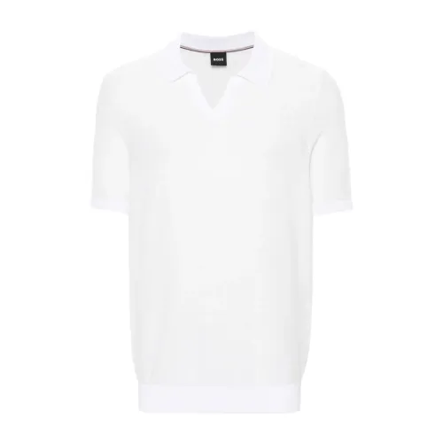Hugo Boss , Stylish Temple Polo Shirt ,White male, Sizes: