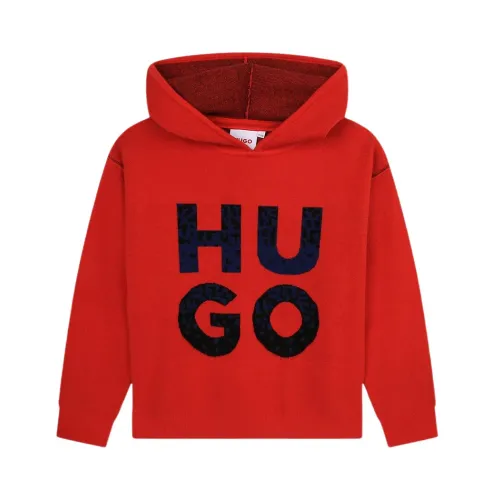 Hugo Boss , Sweatshirt with Maxi Logo ,Red male, Sizes: