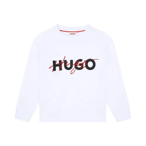 Hugo Boss , Sweatshirt with Print and Embroidery ,White male, Sizes: