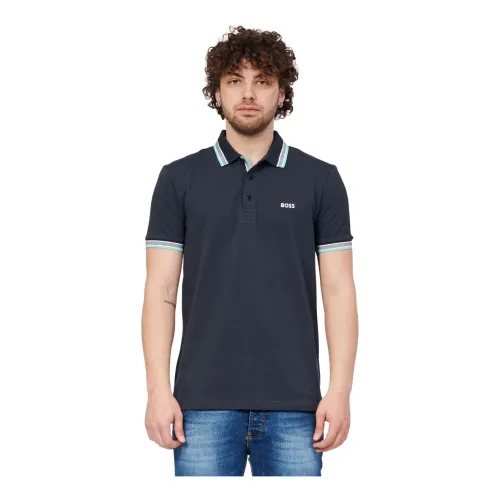 Hugo Boss , T-Shirts ,Blue male, Sizes: