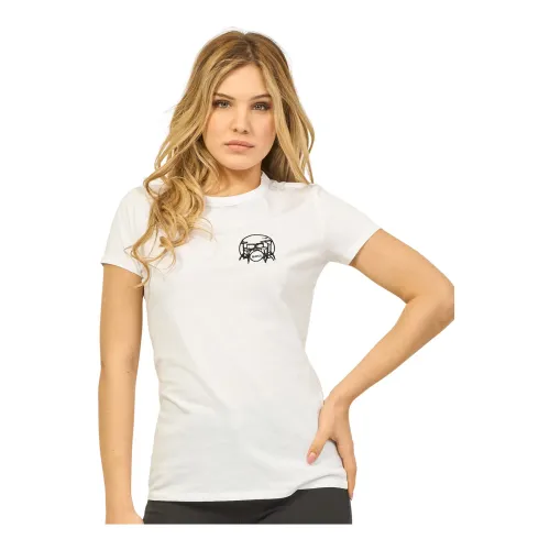 Hugo Boss , White Cotton Crew Neck T-shirt ,White female, Sizes: