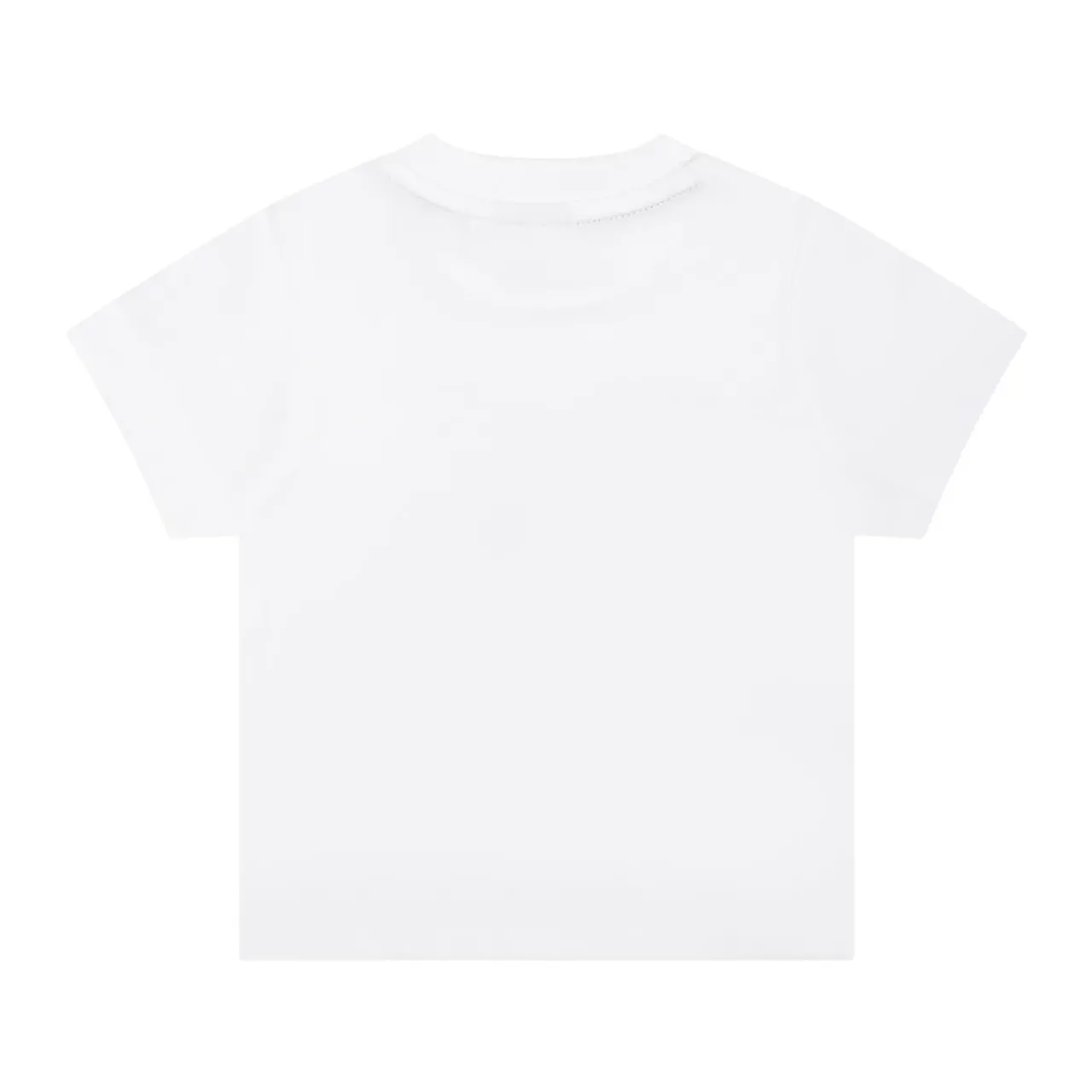 Hugo Boss , White Cotton T-Shirt with Multicolored Logo ,White unisex, Sizes: